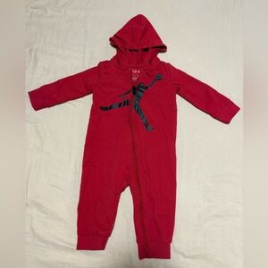 Jordan Red and Black Footies One Piece